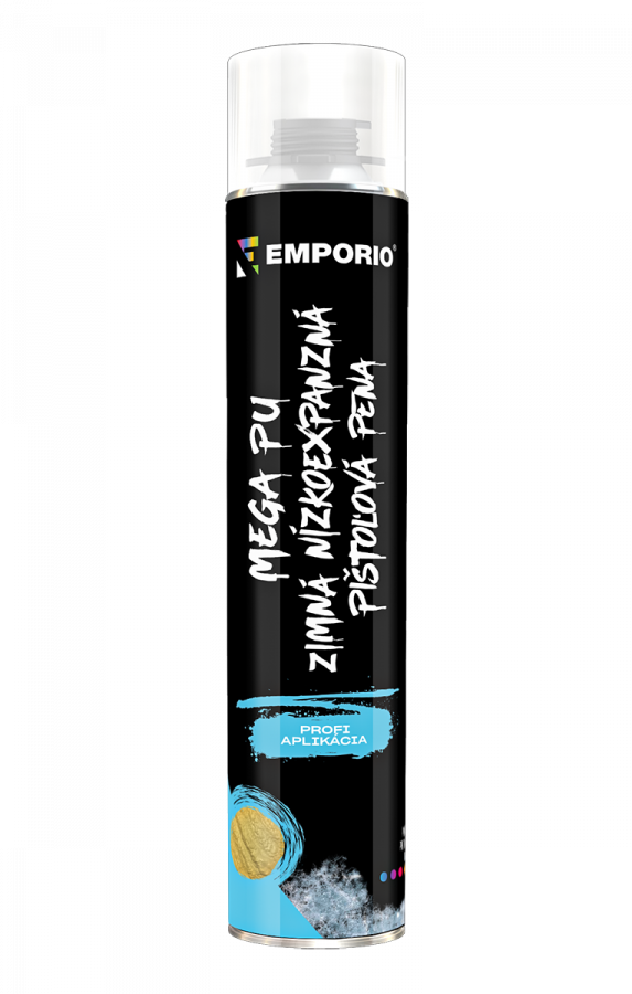 Zimná MEGA PU nízkoexpanzná pištoľová pena